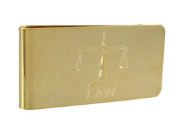 Zeckos Gold Plated Etched Law Scales Money Clip - £10.04 GBP