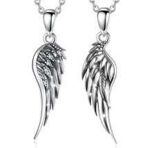 925 Sterling Silver Vintage Wings Pendants Dropshipping Crystal Couples Pendant  - £22.12 GBP