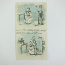 Victorian Trade Card Enterprise Fruit Wine &amp; Jelly Press Comic Courtship Antique - £10.38 GBP