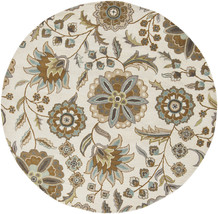 Livabliss Rug ATH5063-6RD 6 ft. Transitional Round White and Ivory Hand Tufted A - £552.97 GBP