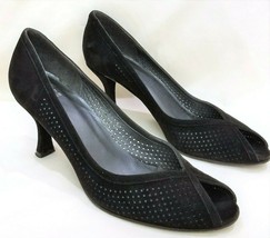 Stuart Weitzman Shoes Size-9M Black Leather/Suede - $39.97