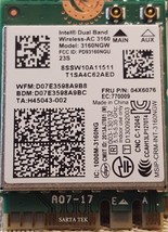 New Lenovo FRU 04X6076 Intel Wireless-AC 3160 3160NGW BT 4 NGFF P/N 8SSW... - £28.23 GBP