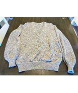 Free People &quot;Karina&quot; Wool Mohair Alpaca V Faux Wrap Sweater Size S Slouc... - £27.94 GBP