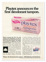 Playtex Dual-Protection Tampons Period Care Vintage 1972 Full-Page Magaz... - $180.80 MXN
