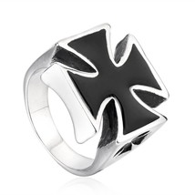 Orld war ii iron cross man s stainless steel fashion ring tow colors german personality thumb200