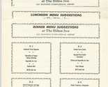 Hilton Inn San Francisco International Airport 1969 Breakfast Lunch Dinn... - $21.78