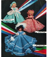 Vtg 1952 8&quot; 11&quot; Americas State Dolls Costume Clothes Georgia Rio Crochet... - €10,32 EUR