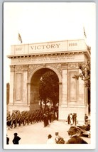 RPPC Military Parade Victory Arch Newport News VIiginia VA UNP Postcard F17 - £12.72 GBP