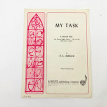 Ashford &quot;My Task&quot; Sheet Music Vocal Sacred Extra High Voice - £7.82 GBP