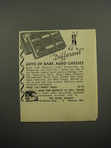 1951 The Swiss Colony Cheese Ad - Different gifts of rare, aged cheeses - £14.81 GBP