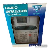 Casio 2-Color Printing Calculator Desktop 12 Digit Large Display FR-2650A - £33.30 GBP