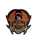 New Harley Davidson Eagle Patch - 12&quot; Motorcycle Jacket Back Embroidered... - £27.89 GBP