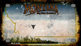 Montana State Rusty Novelty Mini Metal License Plate Tag - £11.91 GBP