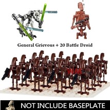 21pcs Star Wars Movies Minifigures General Grievous Commanded Battle Droid Army - £12.78 GBP