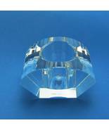 Signed Oleg Cassini Crystal Prism Votive Candleholder - £15.98 GBP