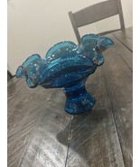 Viking Georgian Bluenique Compote Bowl Pedestal Candy Dish Base Chip - $736.51 MXN