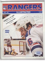 NY Rangers Brian Leetch 1st NHL GAME NY RANGERS PROGRAM (ALSO M DIONNE N... - £137.66 GBP