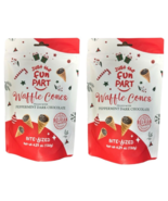 2x Just The Fun Part Bite-Size Crispy Mini Waffle Cones Peppermint Dark ... - £12.09 GBP