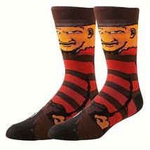 Mens Unisex Horror Movie Novelty Freddy Krueger Elm Street Character Crew Socks - £6.80 GBP