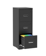 Durable Black Metal Vertical File Cabinet with Lock A4/Letter - $3,164.36 MXN