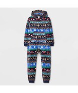 Cat &amp; Jack Boy&#39;s Christmas Food Fairisle Long Sleeve Pajama LARGE 10/12 ... - $19.99