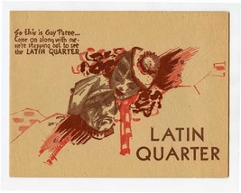 The World Famous Latin Quarter Souvenir Photo Cover New York Night Club  - £10.90 GBP