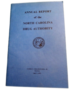 1971 Governors Annual Report North Carolina Drug Authority - £18.65 GBP