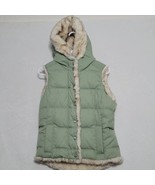 Juicy couture puffer vest Womens S Small Green hooded Down Feather Fille... - £39.17 GBP