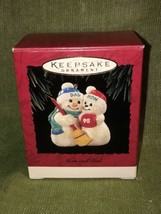 Hallmark Keepsake Christmas Ornament 1995 Dad &amp; Mom Snowmen NIB MINT - £9.37 GBP