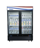 ATOSA MCF8723GR 2 TWO SWING GLASS DOOR REFRIGERATOR BLACK 54&quot; Free Lift ... - $3,390.00
