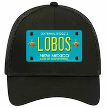 Lobos New Mexico Teal Novelty Black Mesh License Plate Hat - £22.92 GBP