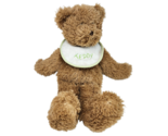 18&quot; BABY BOYDS 2003 BROWN TEDDY BEAR W/ BIB STUFFED ANIMAL PLUSH TOY RATTLE - $75.05