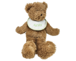 18&quot; BABY BOYDS 2003 BROWN TEDDY BEAR W/ BIB STUFFED ANIMAL PLUSH TOY RATTLE - £59.99 GBP