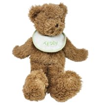 18&quot; BABY BOYDS 2003 BROWN TEDDY BEAR W/ BIB STUFFED ANIMAL PLUSH TOY RATTLE - $75.05