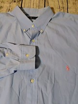 Polo Ralph Lauren Shirt Mens 2XLT XXL Tall Blue Long Sleeve Collared Log... - $28.99