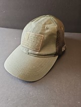 Highland Tactical Hat Cap Olive Green US Flag Mesh Logo Fitted OSFM - £9.30 GBP