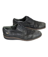 Ecco Women&#39;s Black Size 44 Lace Up Wingtip Oxford Casual Loafers Suede Shoe - £38.94 GBP