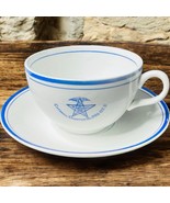 Order of the Eastern Star OES Masonic Blue Rim Cup Saucer Catskill NY Se... - $568.71 MXN