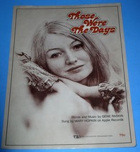 Mary Hopkin Sheet Music Those Were The Days Vintage 1968 Essex Music Inc. * - £27.64 GBP