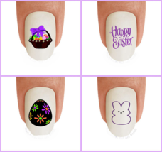 1 Set Basket Color Egg Bunny Waterslide Nail Decal Transfers #MNMZ - $5.98