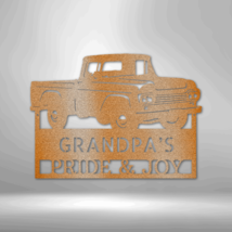 Personalized Grandpa&#39;s Pickup Truck Monogram Steel Sign Steel Art Wall Metal De - £41.85 GBP+