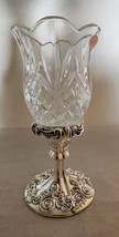 20th Century Baroque by Godinger Crystal Votive Candle Holder Silver Plated Pair - £23.69 GBP