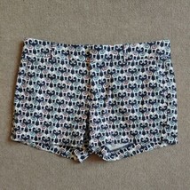 Banana Republic Elephant Design Shorts Womens Size 2 Petite Blue White S... - £17.40 GBP