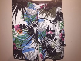 Mens Quiksilver Number Tropical Boardshorts Size 34 Hang Loose Hand in P... - £20.90 GBP