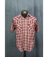Vintage Western Shirt - Red and White Plaid Short Sleeve by Plains - Men... - $61.12 CAD