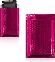 Pink METALLIC Poly Bubble Mailers 4x7 / 600 Pack Mailing Padded Envelopes - £101.17 GBP