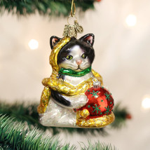 Old World Christmas Holiday Kitten Glass Christmas Ornament 12223 - £15.08 GBP