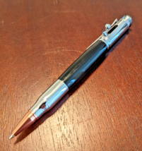 Bolt Action Pen Bullet Pen Silver Black Material Great Gift For Dad Friend - £6.72 GBP