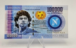 DIEGO MARADONA Commemorative Polymer Banknote ~ Napoli, Soccer, Futbol - £9.37 GBP