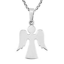 Simply Heavenly Guardian Angel Wings Sterling Silver Pendant Necklace - £11.83 GBP